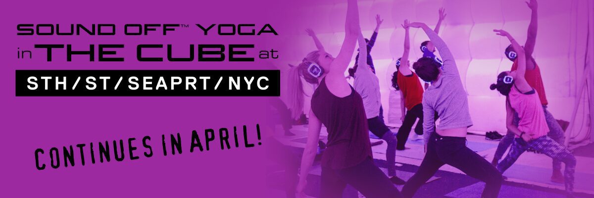Sound Off Yoga in The Cube at South Street Seaport
