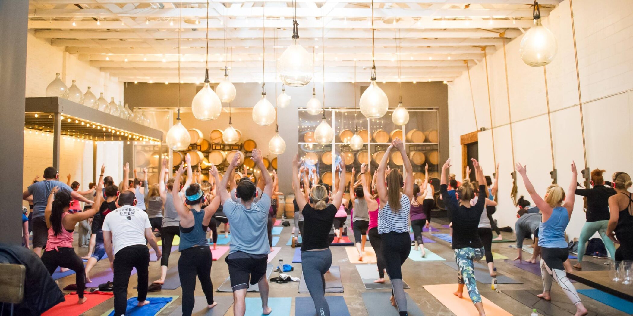 Silent Disco Yoga + Wine