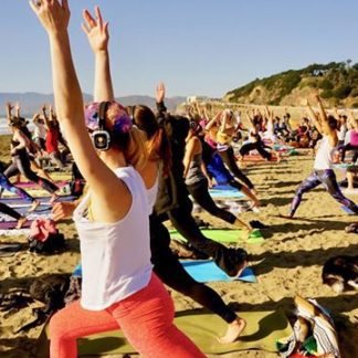 Silent Disco Beach Yoga