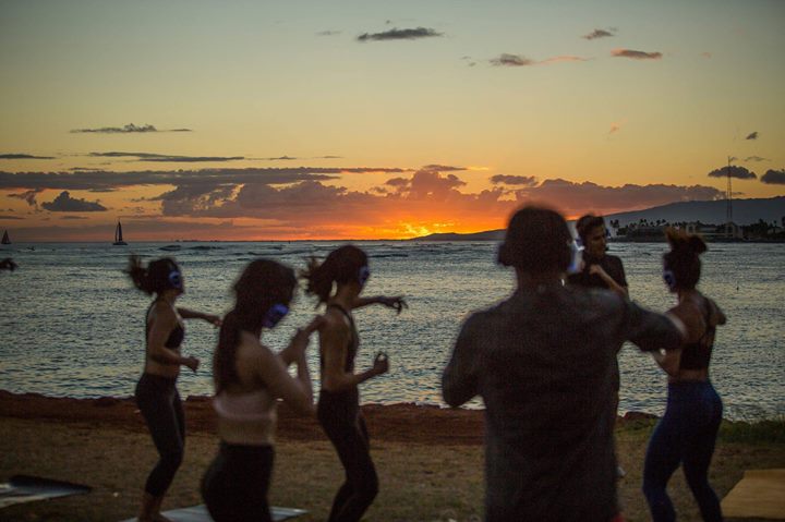 Sunset Silent Disco Yoga