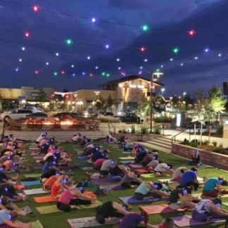 Sunset Silent Yoga on the Village Lawn