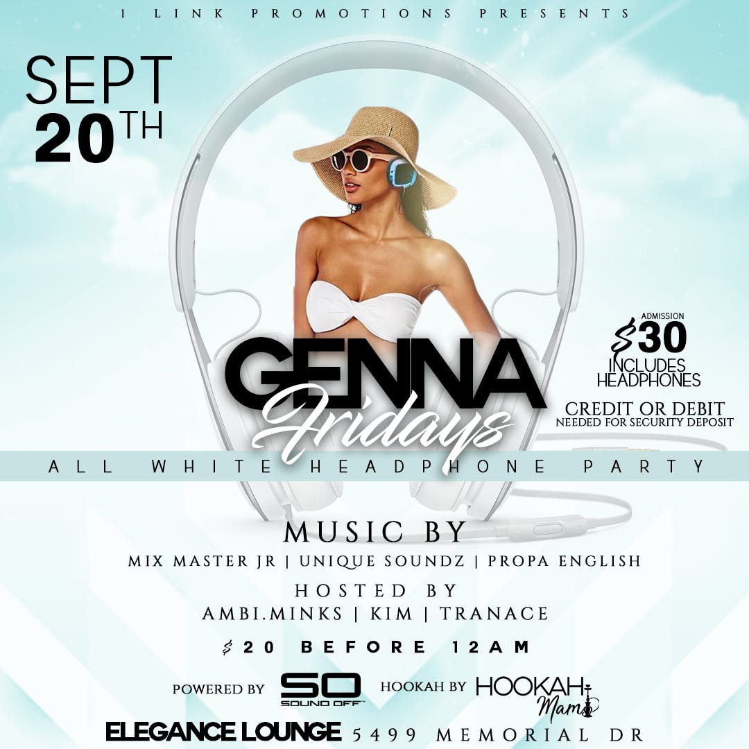 Sound Genna Friday’s All White Headphone Party