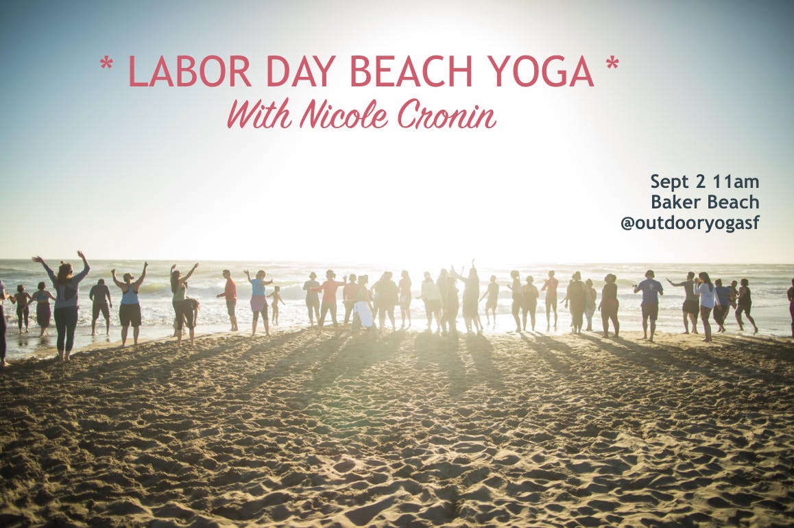 COLUMBUS DAY! Beach yoga with Julie!