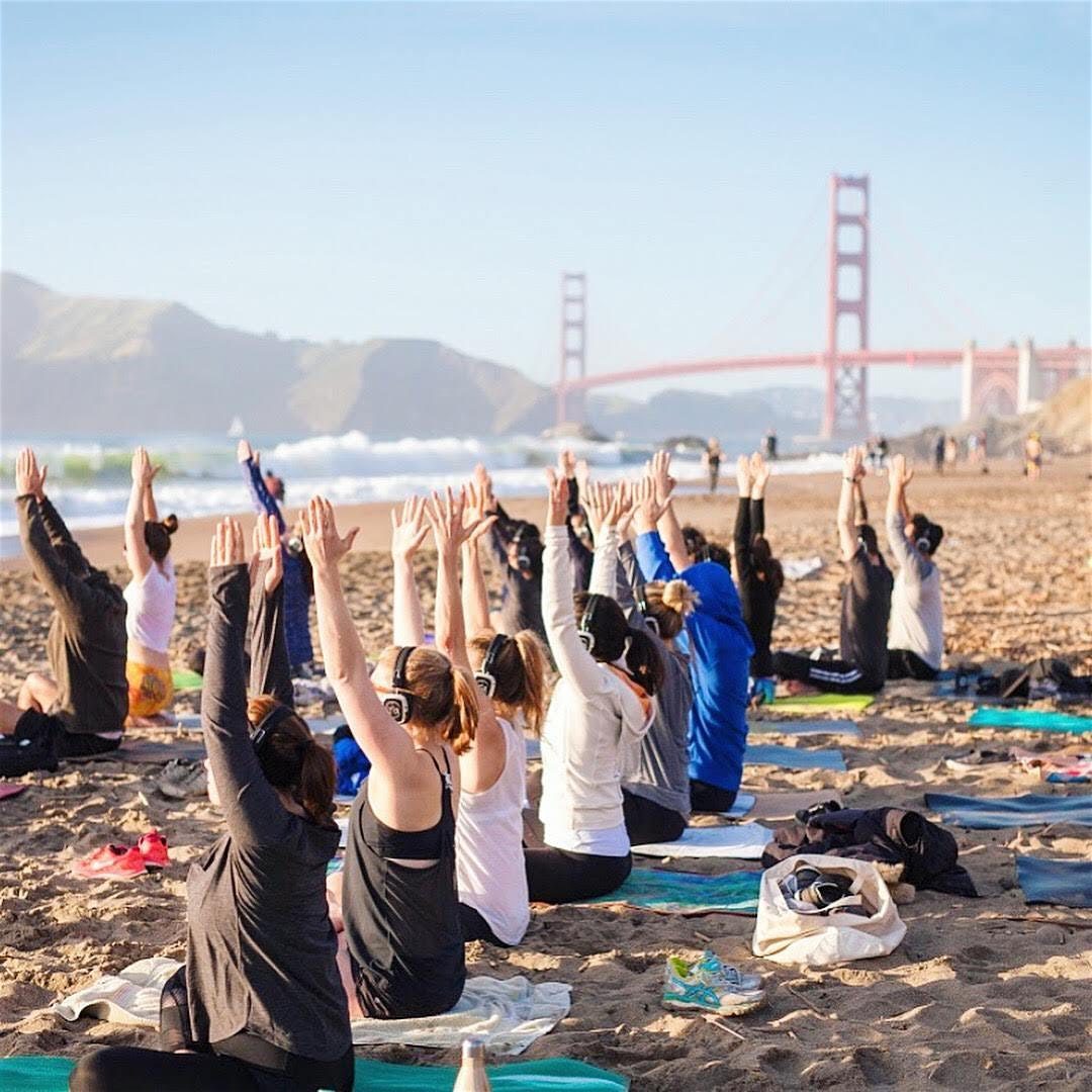 Saturday Groove Beach Yoga with Sarah!