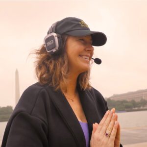 Outdoor silent disco yoga in D.C. with Project Sunrise